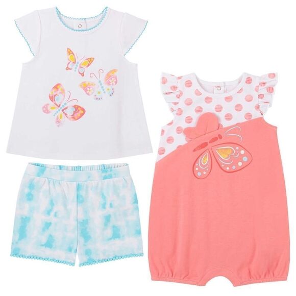 HEADQUARTERS BUTTERFLY 3 Piece Romper Set - Picture 9 of 9